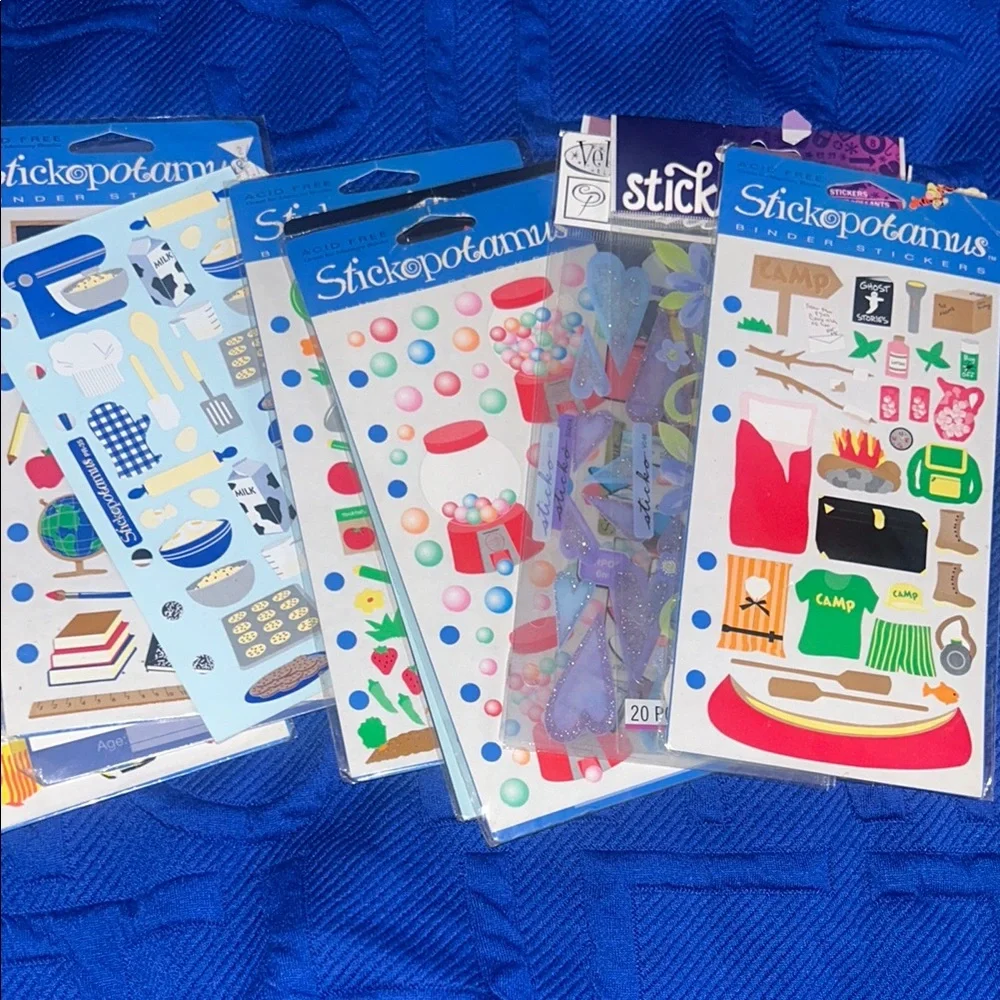 Blue and Red Party Stickers Design Set - Picture 1 of 1